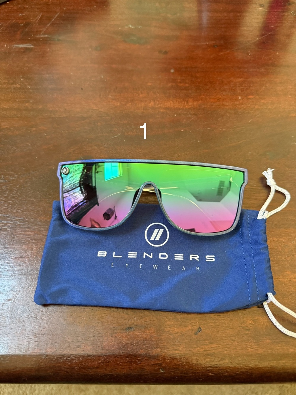 Blenders Men’s Shield Sunglasses - Green/Pink Mirrored Lens